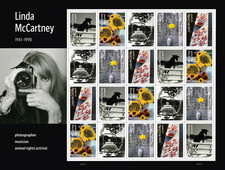 US Linda McCartney 2026 NDC Imperf Pane of 20 Pre-sale Avail. 10/20/26