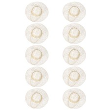 10 Pcs 4 Inch Miniature Doll Straw Hats Size L for DIY Craft