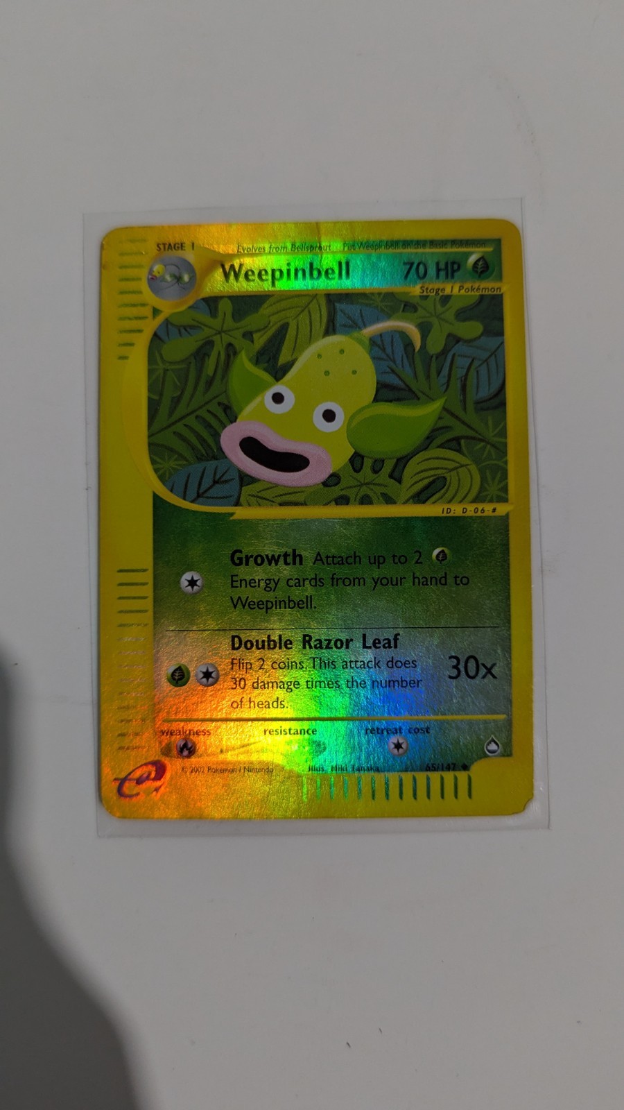 Weepinbell - Aquapolis Reverse Holo Foil - 65/147 - Hp-DMG