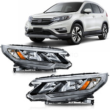 Headlights Assembly Pair W/ LED DRL For 2015 2016 Honda CRV CR-V Left & Right
