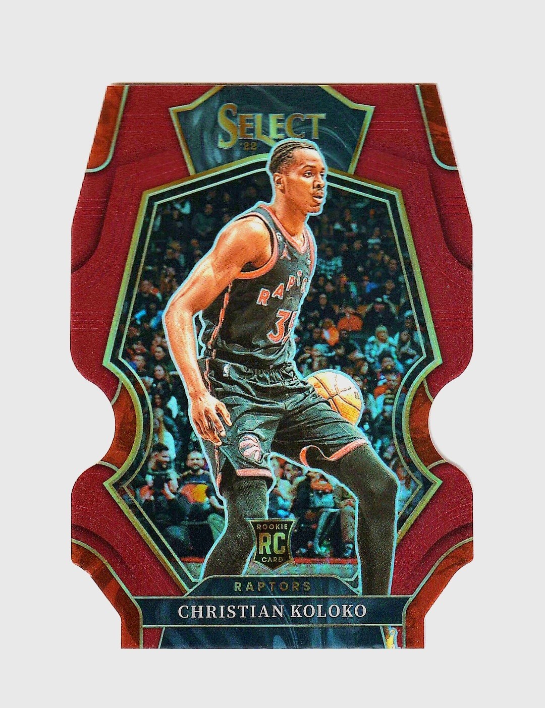 2022 Panini Select -Christian Koloko (RC) Maroon Prizm Die-Cut Rookie /175 #185