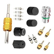 16 PCS Air Condition Valve Core Kit, R134A A/C Ducts Pressure Caps and