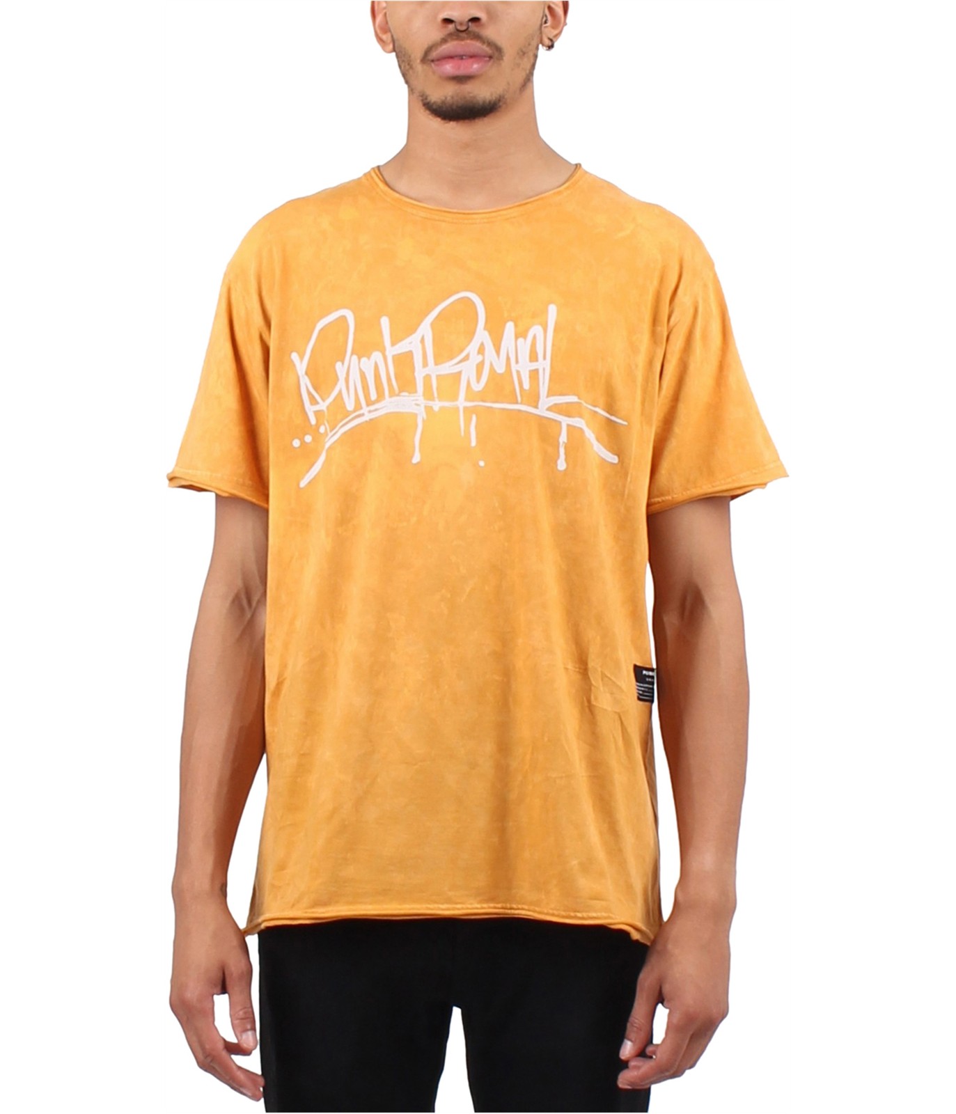 Мужская футболка с графическим принтом Punk Royal Acid Wash, желтая, большого размера