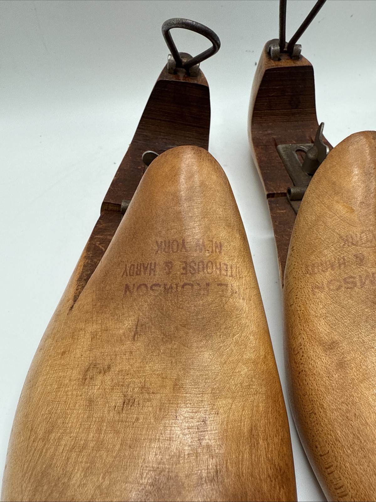 Vintage Wooden Hinged Shoe Trees hangers D B MACKAY  size Unknown