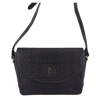 a.testoni Shoulder Bag Black gold Women Authentic secondhand