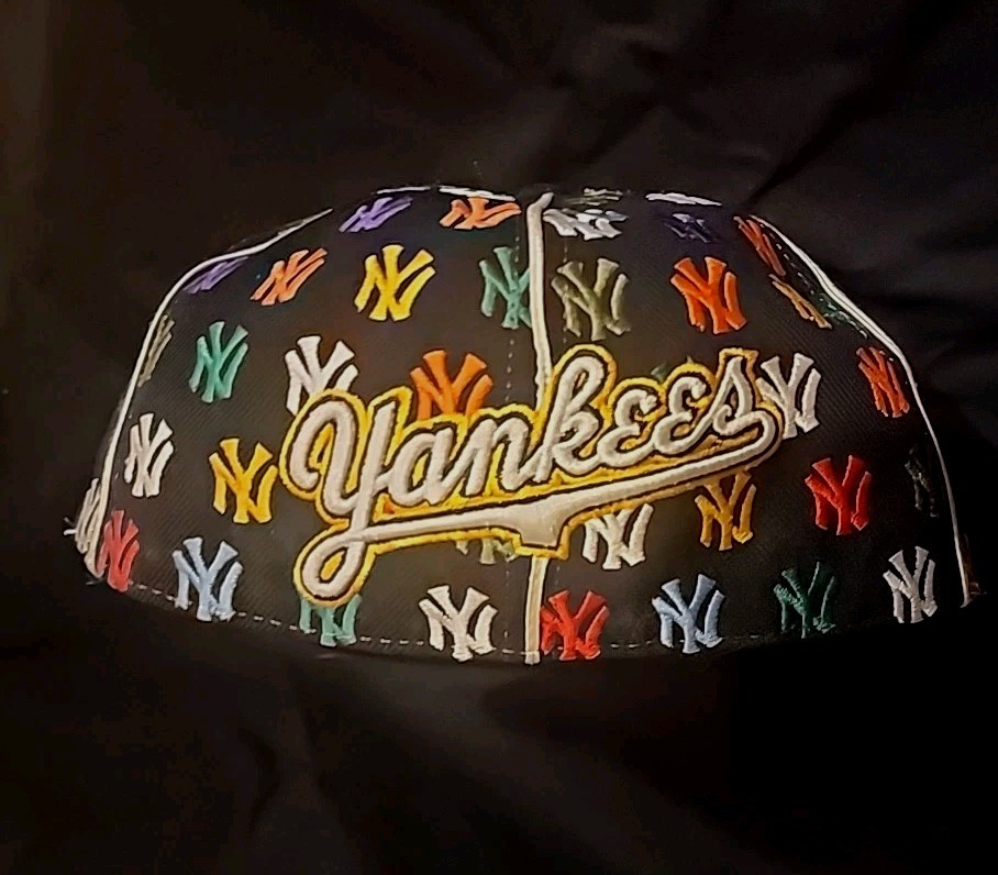 MLB NY Yankees stitched multi-colored Cap Hat 7 5/8 American