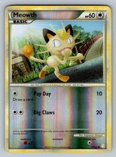 Meowth 75/123 Common HeartGold & SoulSilver Pokemon Reverse Holo Lightly Played on eBay