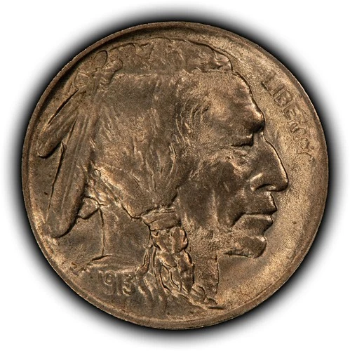 1913 Ty1 5c Indian Head Buffalo Nickel - Type 1 - Frosty BU - SKU-Y6576