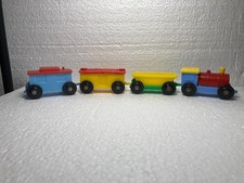 1 FOUR CAR FREIGHT TRAIN FROM A VINTAGE CHILD GUIDANCE RAILROAD SET MY 19