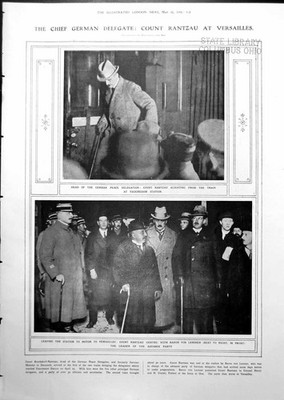 Alter Graf Rantzau Versailles Deutsche Friedensdelegation Männer Frauen 1919 20.