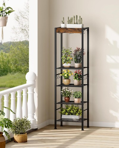 5-Tier Pot Rack Floorstanding Pots & Pans Organizer Kitchen Bakers Rack Kitchen - Picture 4 of 9