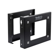 RIVECO 6U Open Frame Rack Wall Mount Desktop Mount, No Assembly Required Se...