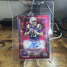 2025 Bowman University Chrome Sapphire Garrett Nussmeier Papradasha Autograph /1