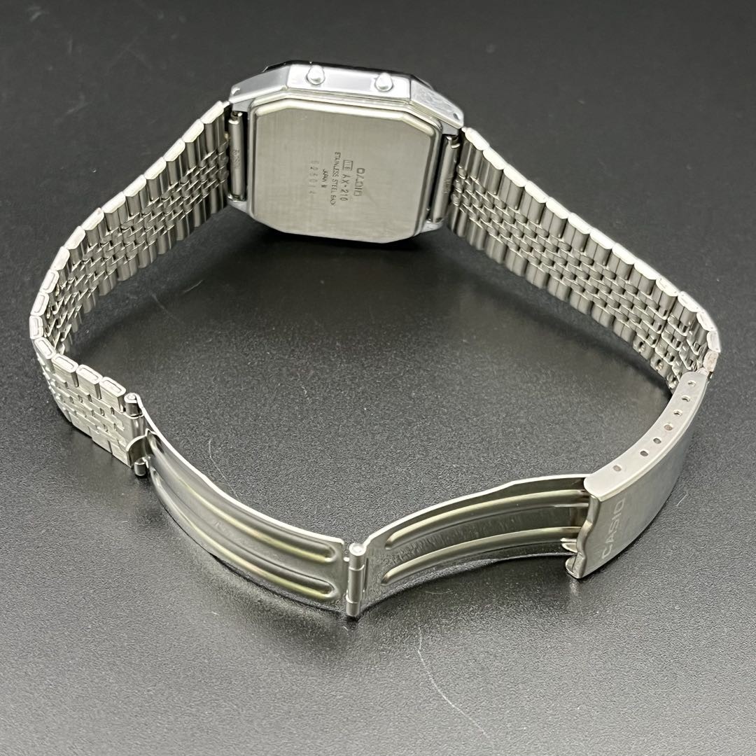 希少品 稼動品 CASIO AX-210 腕時計 Casio Ax-210 Digital Quartz Men Rare Operating Watch
