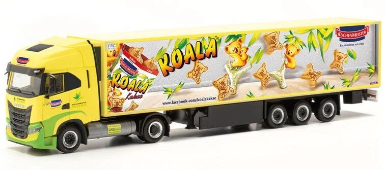 herpa HE317207 1/87 Iveco S-Way LNG Semi-Remorque Frigo Modèle Résine