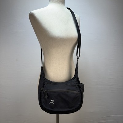 Overland Equipment Vintage y2k Crossbody Bag Black Nylon Messenger 