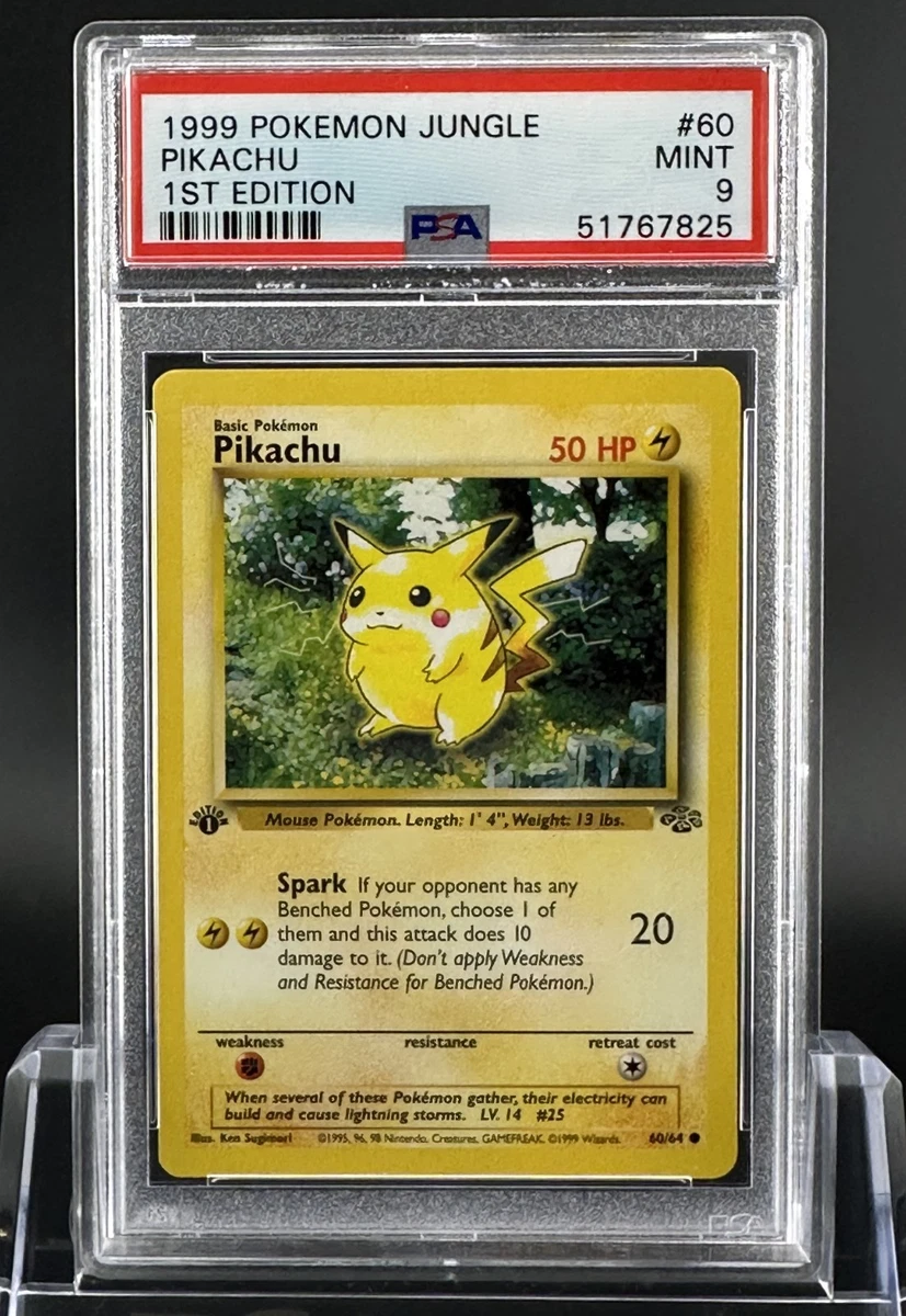 Pikachu Pokémon TCG Grade 9 Jungle Individual Collectible Card