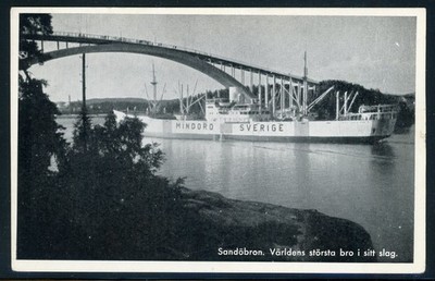SWEDEN VINTAGE UNPOSTED POSTCARD, SANDO BRIDGE !! II45