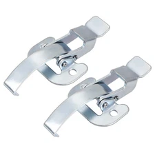 2Pcs 3.62-inch Galvanized Draw Toggle Latch with Spring-steel Hook