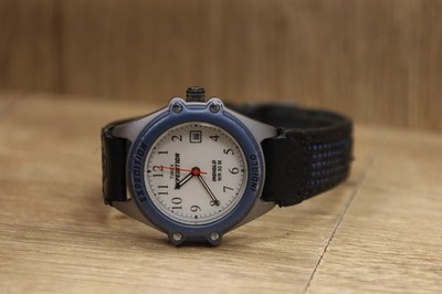 Vin Timex Women's Blue Gray Expedition Scout Watch 7'' Indiglo New Battery