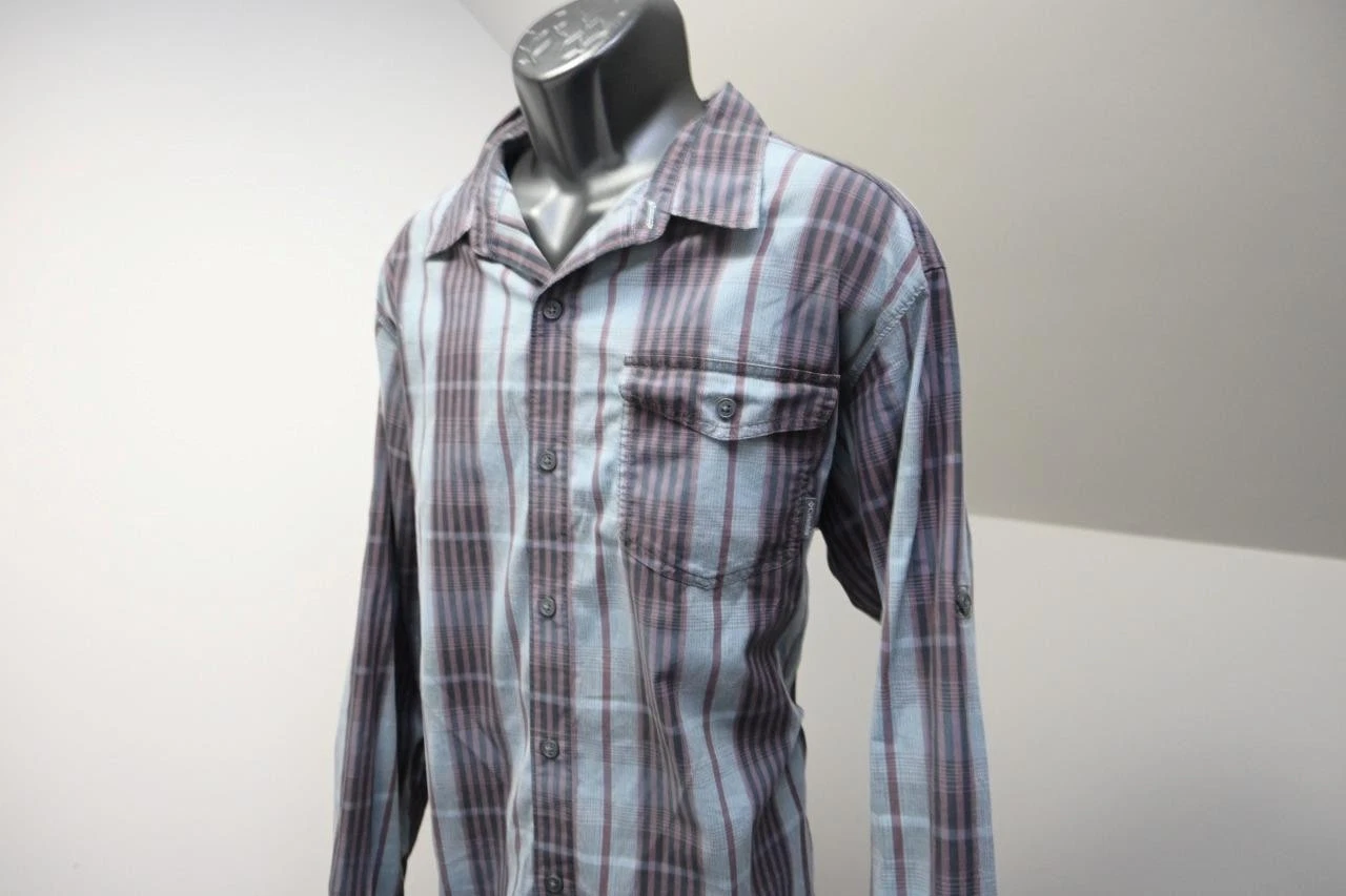 Columbia Omni-Wick Vented Fishing Shirt Plaid Long Sleeve Camping Mens XL