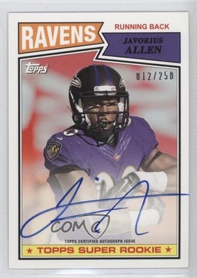 2015 Topps 1987 Topps Super Rookie 12/250 Javorius Allen #87A-JAL Auto RC 2t4