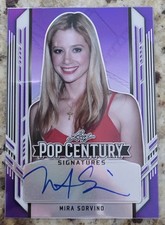 2021 Leaf Pop Century Mira Sorvino Purple Autograph Sp Signed #13/20