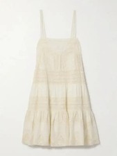 Zimmermann Halliday Lace Trim Short Dress, size 0