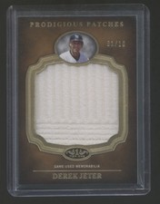 2012 TOPPS TIER ONE DEREK JETER GOLD GAME USED JUMBO PATCH LOGO #ED 01/10 RARE