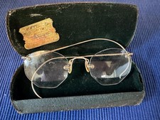 Antique Eye Glasses Spectacles 12K Gold Filled 1939 Shuron Eyeglasses