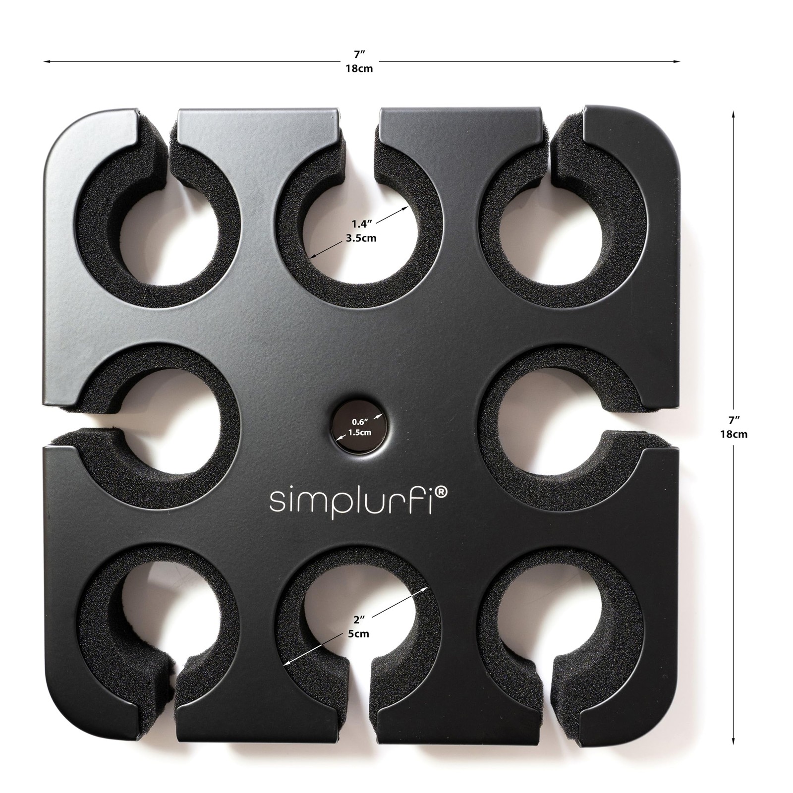 Multi Microphone Holder for Mic Stand - Holds 8 Mics 8 Anti-Roll Rings