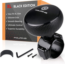 BL Steering Wheel Knob Spinner - Universal Non-Slip Fit, ABS  Premium Silicone