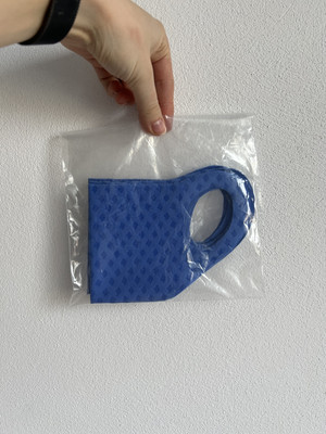 Dresdner Spitzen Maske Face Cover blau | ohne OVP