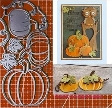 Harvest fall autumn thanksgiving pumpkin metal cutting dies cut machine cutter