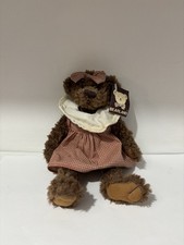Vintage Bearland Plush Teddy Bear 10  Brown Dress Bow Tag Attached   Gardena CA