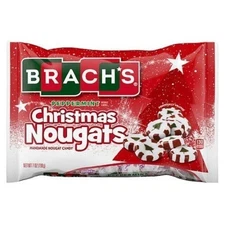 Brach's Peppermint Christmas Nougats 7 oz Handmade Soft & Chewy Holiday Candy