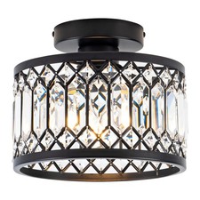 Crystal Ceiling Light Fixture, Modern Semi Flush Mount Ceiling Light,Crystal