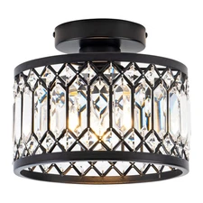 Crystal Ceiling Light Fixture, Modern Semi Flush Mount Ceiling Light,Crystal