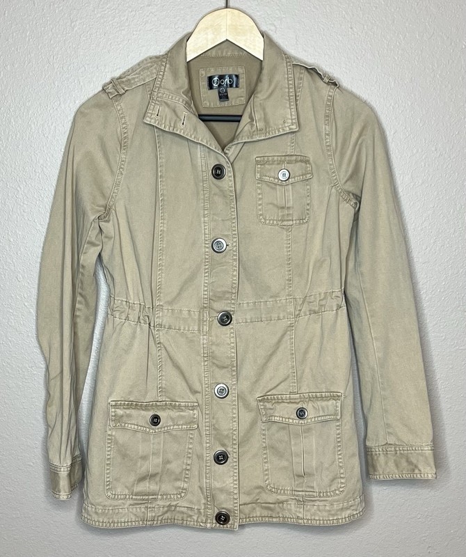 Orb Military Style Khaki Utility Jacket Women’s Size XS