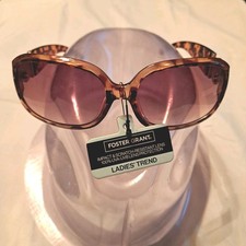 NEW Foster Grant CL36-44640FGX201 Brown Tortoise Gold Women's Sunglasses
