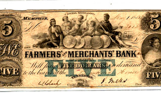 $5 "FARMERS & MERCHANTS BANK" (TENNESSEE) 1800'S $5 "FARMERS & MERCHANTS" NICE!!