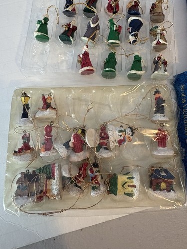 Victorian Mini Christmas & Victorian Polystone Ornaments Open Package 30 Total - Picture 3 of 4