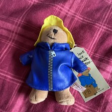 Paddington Bear Keyring 2006 - Blue Yellow PVC Coat Vintage
