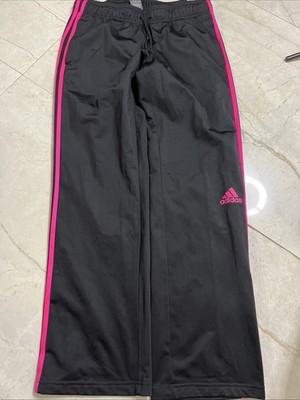Adidas Women s 3 Strip Pants in Black and Shock Pink Women s Size M