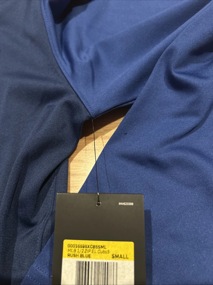 Nike MLB Chicago Cubs 1/2 Zip Training Top Men’s Blue Size S BNWT 35595X - Image 3 of 4