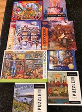 Lot of 8   1000 Piece Jigsaw Puzzles  WHITE MOUNTAIN, Springbok, LANTERN PRESS