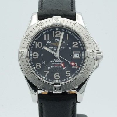Breitling Colt GMT Men's Watch A32350 Steel 40mm Automatic Black BR786