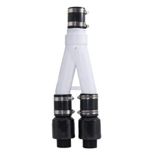 1 1/2 in PVC Y-Connector with Dual Check Valves for Sump Pump Redundancy