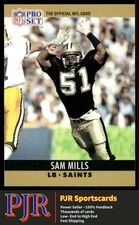 Sam Mills 1990 Pro Set #217 New Orleans Saints
