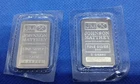 Two Johnson Matthey 5 Gram Silver Bars (B8)